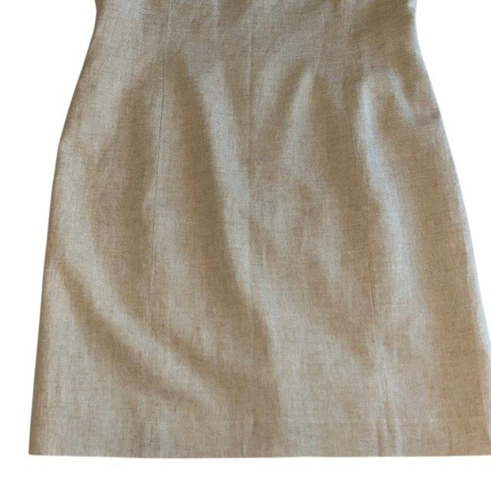 Bice Sag Harbor Dress 55% Linen Sleeveless Sheath Career Party Beige Dress Sz‎ 8 - Picture 9 of 13